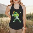 Shamrock Playing Baseball St Patricks Day Men Boys Kid Flowy Tank