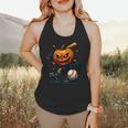 Spooky Halloween Scary Pumpkin Baseball Player Witchy Vibes Flowy Tank Spooky Halloween Scary Pumpkin Baseball Player Witchy Vibes Flowy Tank