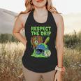 Spooky Zombie Respect The Drip Baseball Halloween Flowy Tank