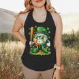 St Patricks Day Baseball Ice Cream Baseball Player Cartoon Flowy Tank