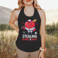 Stealing Hearts And Bases Baseball Player Valentine's Day Flowy Tank