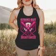 Strike Out Breast Cancer Baseball Ice Cream Drip Flowy Tank Strike Out Breast Cancer Baseball Ice Cream Drip Flowy Tank