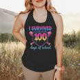 I Survived 100 Days Of School Baseball 100th Day Kids Girls Flowy Tank I Survived 100 Days Of School Baseball 100th Day Kids Girls Flowy Tank