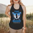 T1D Warrior Baseball Drip Diabetes Awareness Blue Ribbon Flowy Tank