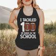I Tackled 100 Days Of School Baseball Player Kids Teacher Flowy Tank I Tackled 100 Days Of School Baseball Player Kids Teacher Flowy Tank