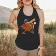 Turkey Baseball Thanksgiving Sports Humor Men Boy Kids Flowy Tank