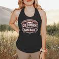 Never Underestimate An Old Man Who Plays Baseball Flowy Tank