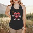 Valentines Day Heart Playing Baseball Boys Men Kids Girls Flowy Tank Valentines Day Heart Playing Baseball Boys Men Kids Girls Flowy Tank