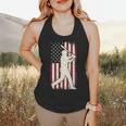 Vintage American Flag Baseball Batter Patriotic Home Run Flowy Tank Vintage American Flag Baseball Batter Patriotic Home Run Flowy Tank