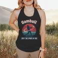Vintage Baseball Batter Retro Sports Circle Graphic Flowy Tank