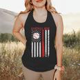 Vintage Baseball Flag Women Baseball Mom Flowy Tank