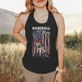 Vintage USA Flag Baseball Player Proud Baseball Mom Flowy Tank Vintage USA Flag Baseball Player Proud Baseball Mom Flowy Tank