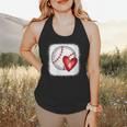 Womens Bleached Custom Baseball Mom Number 4 Heart For Mom Flowy Tank Womens Bleached Custom Baseball Mom Number 4 Heart For Mom Flowy Tank