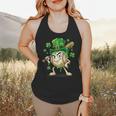 Women's St Patricks Day Baseball Leprechaun Shamrock Player Boys Kid Flowy Tank