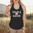 You'Re A Catch Baseball Pun Heart Kids Boys Valentines Flowy Tank