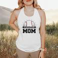 American Flag Patriotic Game Day Baseball Mom Flowy Tank
