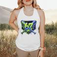 Awesome 67 Baseball Drip Effect Baseball 6-7 Meme Graphic Premium Tri-Blend Flowy Tank