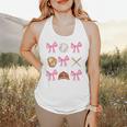 Baseball Coquette Bow Baseball Mama Baseball Mom Premium Flowy Tank