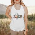 Baseball Mom Leopard For The Love Of The Game Bleached Women Flowy Tank Baseball Mom Leopard For The Love Of The Game Bleached Women Flowy Tank