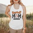 Baseball Mom Orange Varsity Baseball Mama Cute Mother's Day Flowy Tank