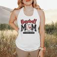 Baseball Mom Red Varsity Baseball Mama Cute Mother's Day Flowy Tank