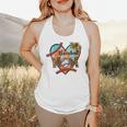 Baseball Mom Valentine Leopard Heart Softball Mother's Day Flowy Tank