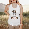 Baseball Mom Women Messy Bun Leopard Mother's Day Flowy Tank Baseball Mom Women Messy Bun Leopard Mother's Day Flowy Tank