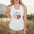 Bleached Custom Baseball Mom Number 7 Heart For Mom Flowy Tank