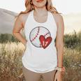 Custom Baseball Mom Number 17 Heart For Mom Mommy Premium Flowy Tank