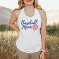Cute Baseball Mom Heart Matching Mama Mother's Day Women's Flowy Tank