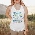 Don’t Hear What I Didn’t Say Autism Awareness Valentine Raglan Baseball Tee Flowy Tank