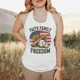 Faith Family Freedom Patriotic Christian Baseball Game Day Flowy Tank