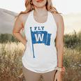 Fly The W Chicago Baseball Winning Flag Distressed Premium Tri-Blend Flowy Tank Fly The W Chicago Baseball Winning Flag Distressed Premium Tri-Blend Flowy Tank