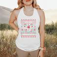 Ho Ho Homerun Baseball Ugly Christmas Sweater Party Hitter Flowy Tank Ho Ho Homerun Baseball Ugly Christmas Sweater Party Hitter Flowy Tank