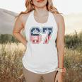 Number 67 USA Raglan Baseball Tee Flowy Tank