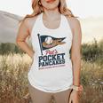 Pat's Pocket Pancakes Flag Baseball On Pancake Flowy Tank Pat's Pocket Pancakes Flag Baseball On Pancake Flowy Tank