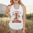 Retro Just Here For The Hotdogs Baseball Mom Sport Lover Flowy Tank