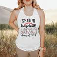 Senior Baseball Mom Class Of 2024 High School College Sports Raglan Baseball Tee Flowy Tank