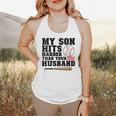 My Son Hits Harder Than Your Husband Baseball Mom Flowy Tank My Son Hits Harder Than Your Husband Baseball Mom Flowy Tank