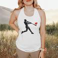 Valentines Day Baseball Batter Silhouette Heart Men Boys Kid Flowy Tank Valentines Day Baseball Batter Silhouette Heart Men Boys Kid Flowy Tank