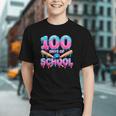 100 Days Of School Baseball Dripping Ice Cream 100th Day Graphic Youth