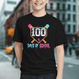 100 Days Of School Baseball Ice Cream Drip 100th Day School Graphic Youth