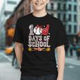 100 Days Of School Cute Bow Baseball Boy Girl Teacher Graphic Youth