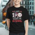 100 Days Of School Dabbing Baseball Hit Student Kids Boys Graphic Youth