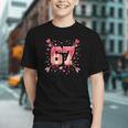 6 7 Melting Number Arrow Baseball Drip Valentine's Day Graphic Youth