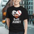 Ball Aunt Heart Football Baseball Hockey Game Day Graphic Youth