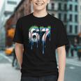 Baseball 67 Six Seven Gen Alpha Meme Blue Drip Boys Graphic Youth