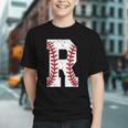 Baseball Alphabet Monogram Initial Letter R Graphic Youth