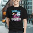 Baseball Or Bows Big Brother Loves You Gender Pink Or Blue Graphic Youth Baseball Or Bows Big Brother Loves You Gender Pink Or Blue Graphic Youth