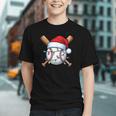Baseball Christmas Lights Santa Christmas Baseball Player Graphic Youth Baseball Christmas Lights Santa Christmas Baseball Player Graphic Youth